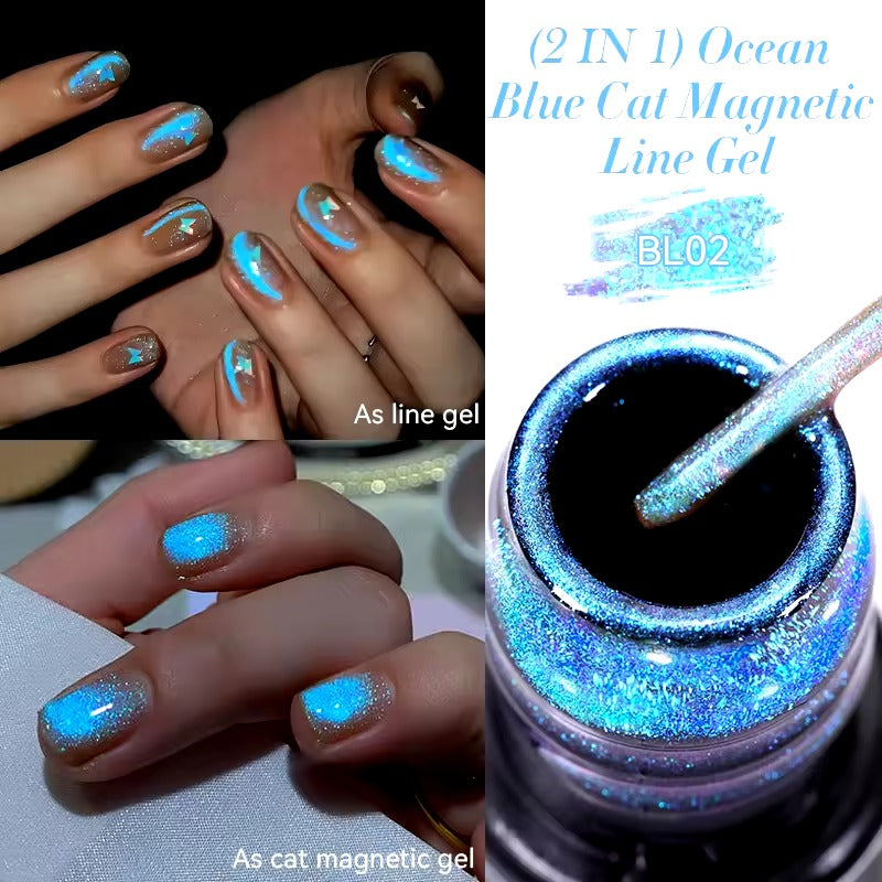 LILYCUTE 5ML Reflective Glitter Liner Gel Polish Nail Art Champagne Sparkling Lines Painting Gel Semi Permanent UV French Nails