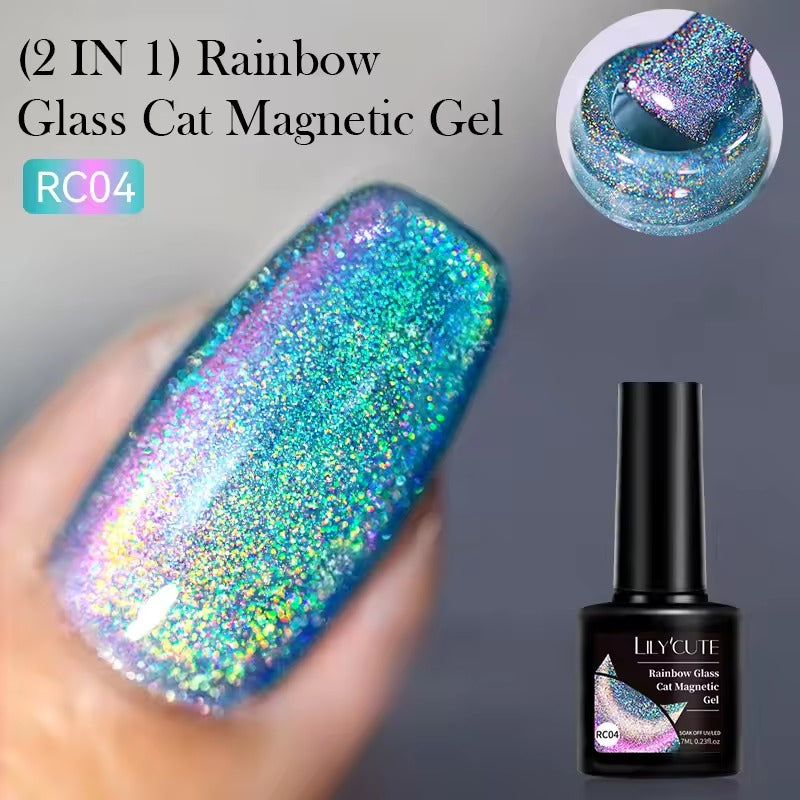 LILYCUTE 5ML Reflective Glitter Liner Gel Polish Nail Art Champagne Sparkling Lines Painting Gel Semi Permanent UV French Nails