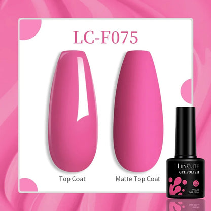 LILYCUTE 129 Colors 7ML Nail Gel Polish Nail Supplies Vernis Semi Permanent Nail Art Manicure Soak Off LED UV Gel Nail Varnishes