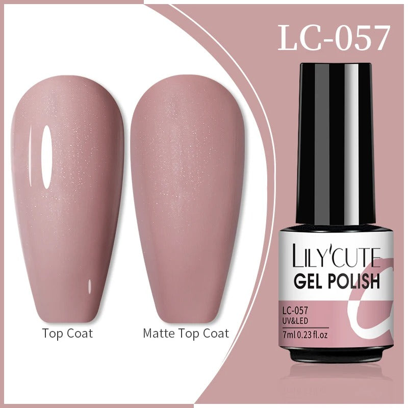 LILYCUTE 7ml 3-layers Temperature Color Changing Gel Nail Polish Long Lasting Soak Off UV Chameleon Thermal Gel Nail Art Varnish