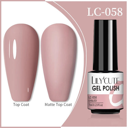 LILYCUTE 7ml 3-layers Temperature Color Changing Gel Nail Polish Long Lasting Soak Off UV Chameleon Thermal Gel Nail Art Varnish