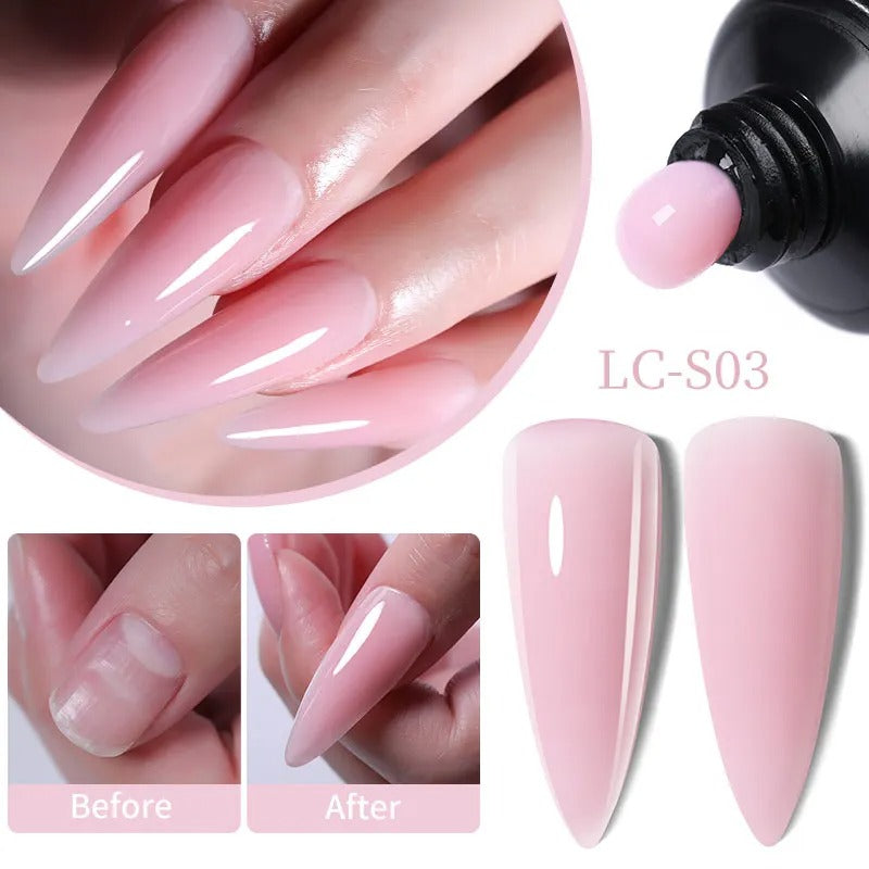 LILYCUTE 10 ml Quick Extension Gel Nail Polish Nude Pink Glitter For Nails Finger Prolong Soak Off Semi Permanent Nail Art Gel