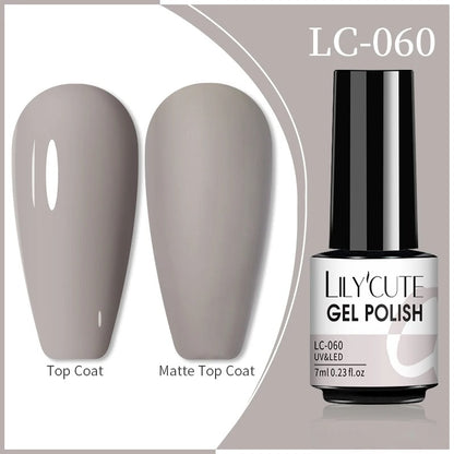 LILYCUTE 7ml 3-layers Temperature Color Changing Gel Nail Polish Long Lasting Soak Off UV Chameleon Thermal Gel Nail Art Varnish