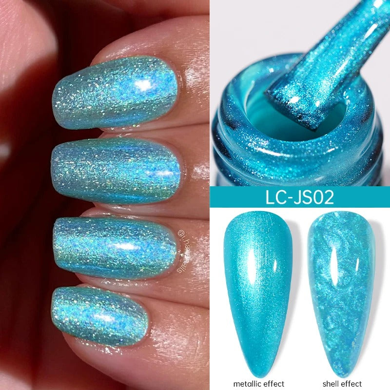 LILYCUTE 7ml 3-layers Temperature Color Changing Gel Nail Polish Long Lasting Soak Off UV Chameleon Thermal Gel Nail Art Varnish