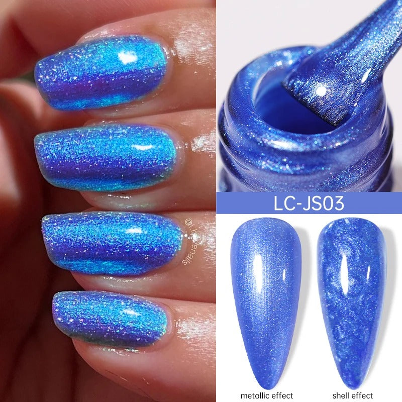 LILYCUTE 7ml 3-layers Temperature Color Changing Gel Nail Polish Long Lasting Soak Off UV Chameleon Thermal Gel Nail Art Varnish