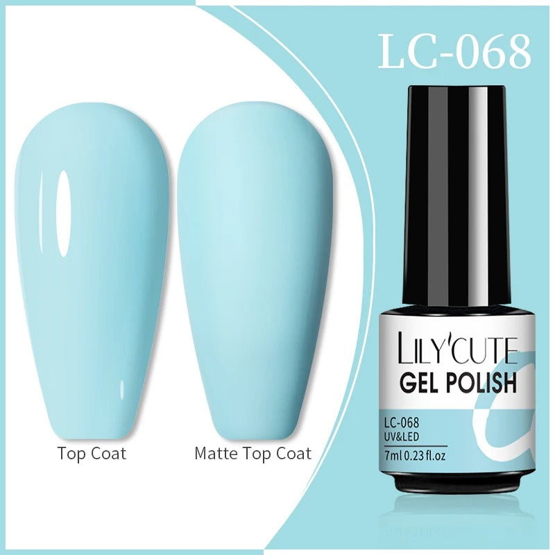 LILYCUTE 7ml 3-layers Temperature Color Changing Gel Nail Polish Long Lasting Soak Off UV Chameleon Thermal Gel Nail Art Varnish