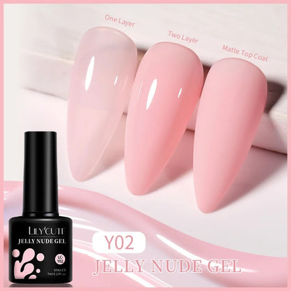 LILYCUTE 129 Colors 7ML Nail Gel Polish Nail Supplies Vernis Semi Permanent Nail Art Manicure Soak Off LED UV Gel Nail Varnishes