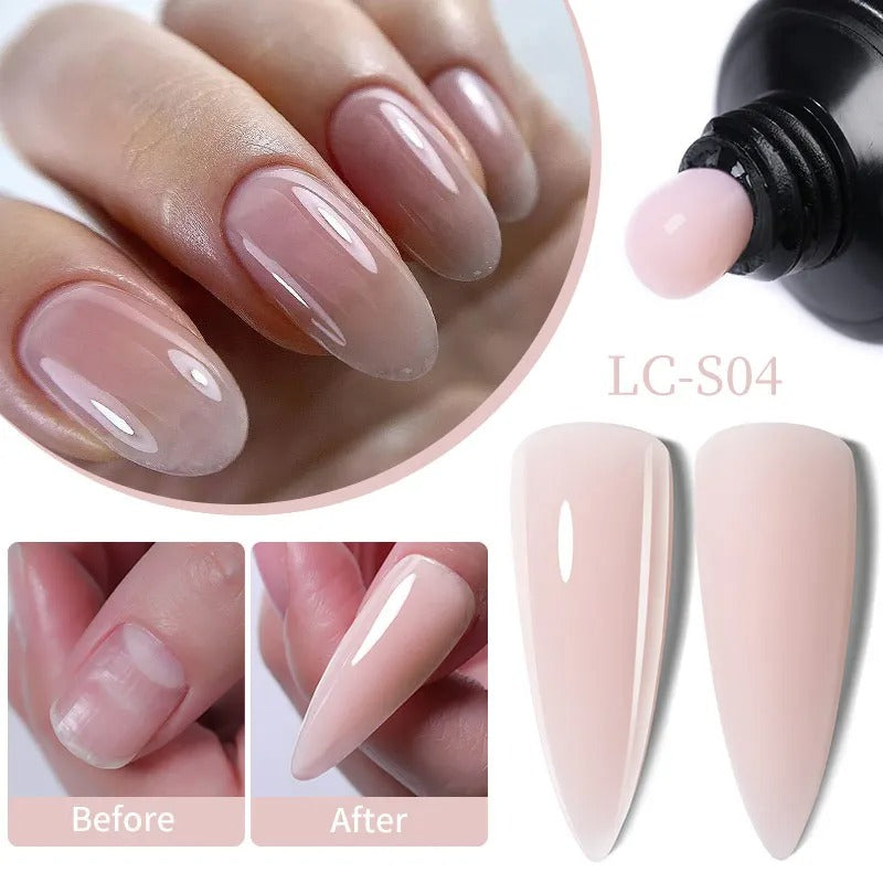 LILYCUTE 10 ml Quick Extension Gel Nail Polish Nude Pink Glitter For Nails Finger Prolong Soak Off Semi Permanent Nail Art Gel