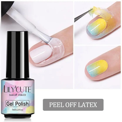 LILYCUTE 7ml 3-layers Temperature Color Changing Gel Nail Polish Long Lasting Soak Off UV Chameleon Thermal Gel Nail Art Varnish