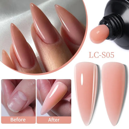 LILYCUTE 10 ml Quick Extension Gel Nail Polish Nude Pink Glitter For Nails Finger Prolong Soak Off Semi Permanent Nail Art Gel