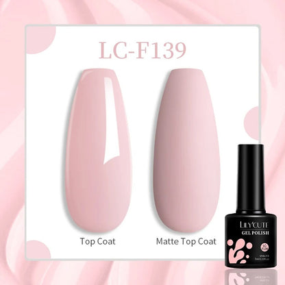 LILYCUTE 129 Colors 7ML Nail Gel Polish Nail Supplies Vernis Semi Permanent Nail Art Manicure Soak Off LED UV Gel Nail Varnishes