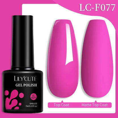 LILYCUTE 7ml 3-layers Temperature Color Changing Gel Nail Polish Long Lasting Soak Off UV Chameleon Thermal Gel Nail Art Varnish