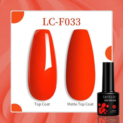 LILYCUTE 129 Colors 7ML Nail Gel Polish Nail Supplies Vernis Semi Permanent Nail Art Manicure Soak Off LED UV Gel Nail Varnishes