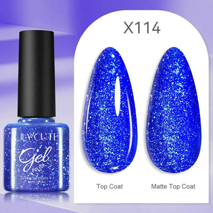 LILYCUTE 7ml 3-layers Temperature Color Changing Gel Nail Polish Long Lasting Soak Off UV Chameleon Thermal Gel Nail Art Varnish