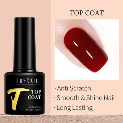 LILYCUTE Thermal Gel Nail Polish 3 Layers Temperature Shiny Color Changing Semi Permanent Soak Off UV Nail Gel Polish Varnish